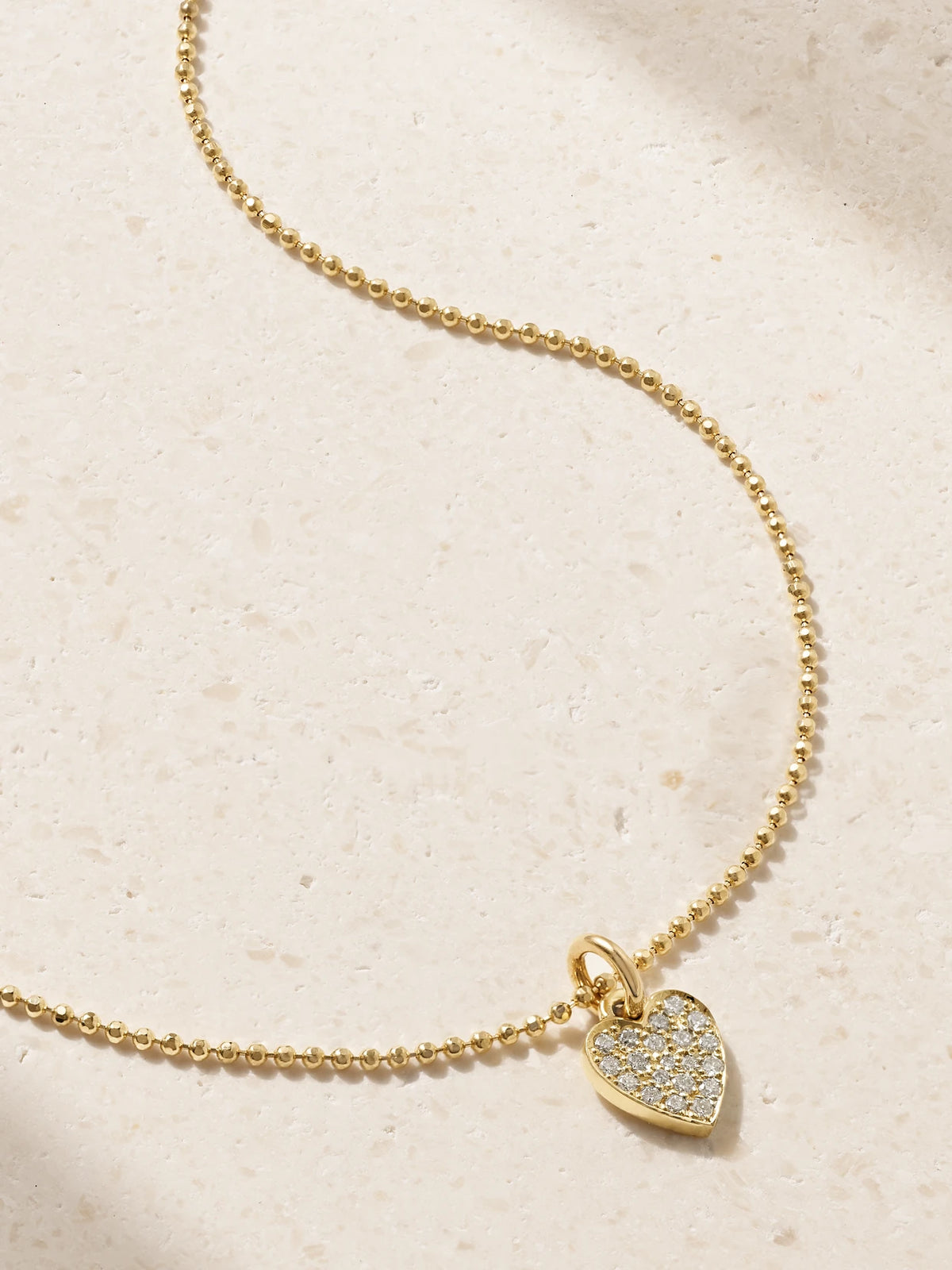 Heart 18-karat Gold Diamond Necklace
