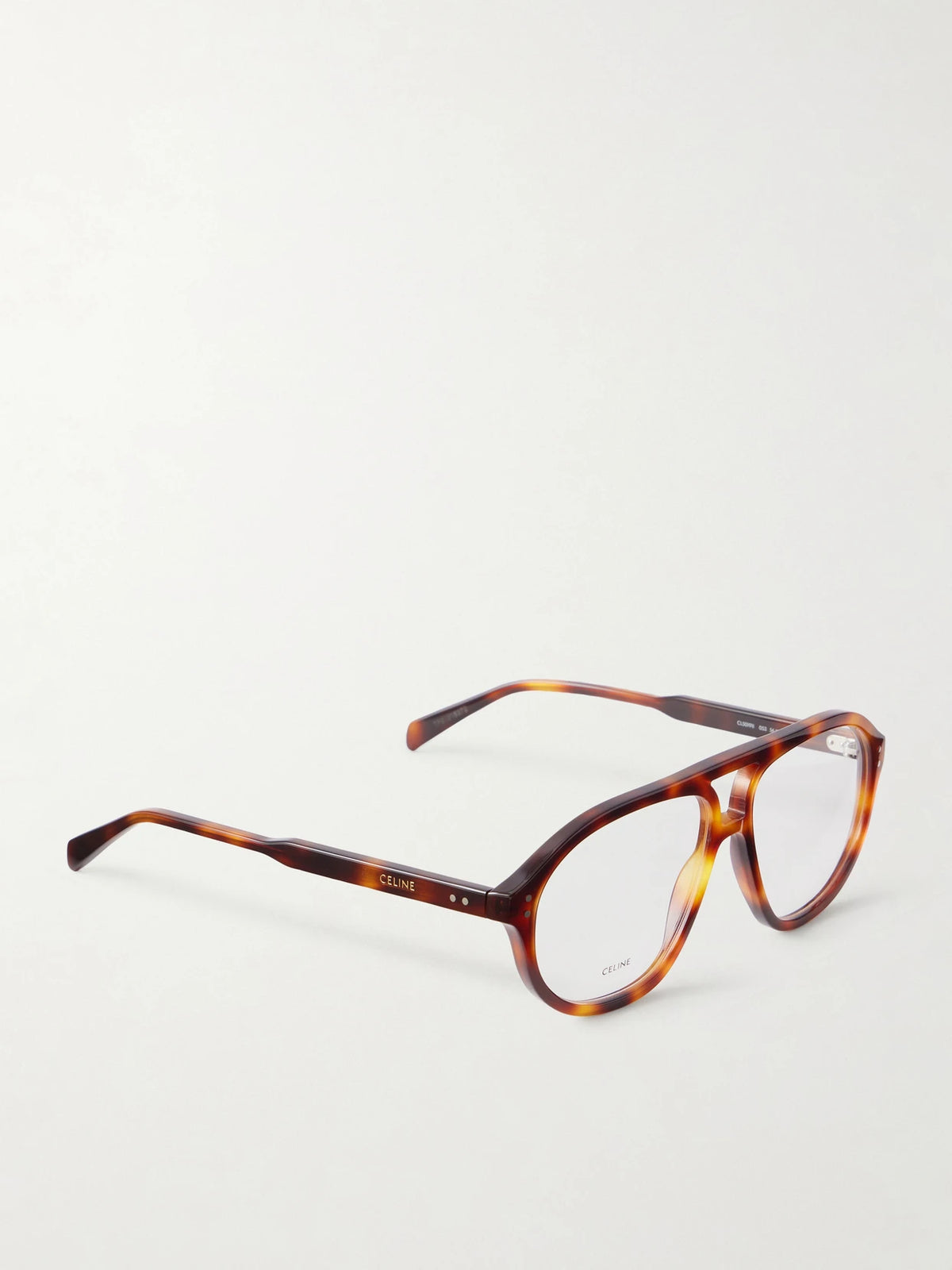CELINE Eyewear Triomphe Aviator-frame Tortoiseshell Acetate Optical Glasses