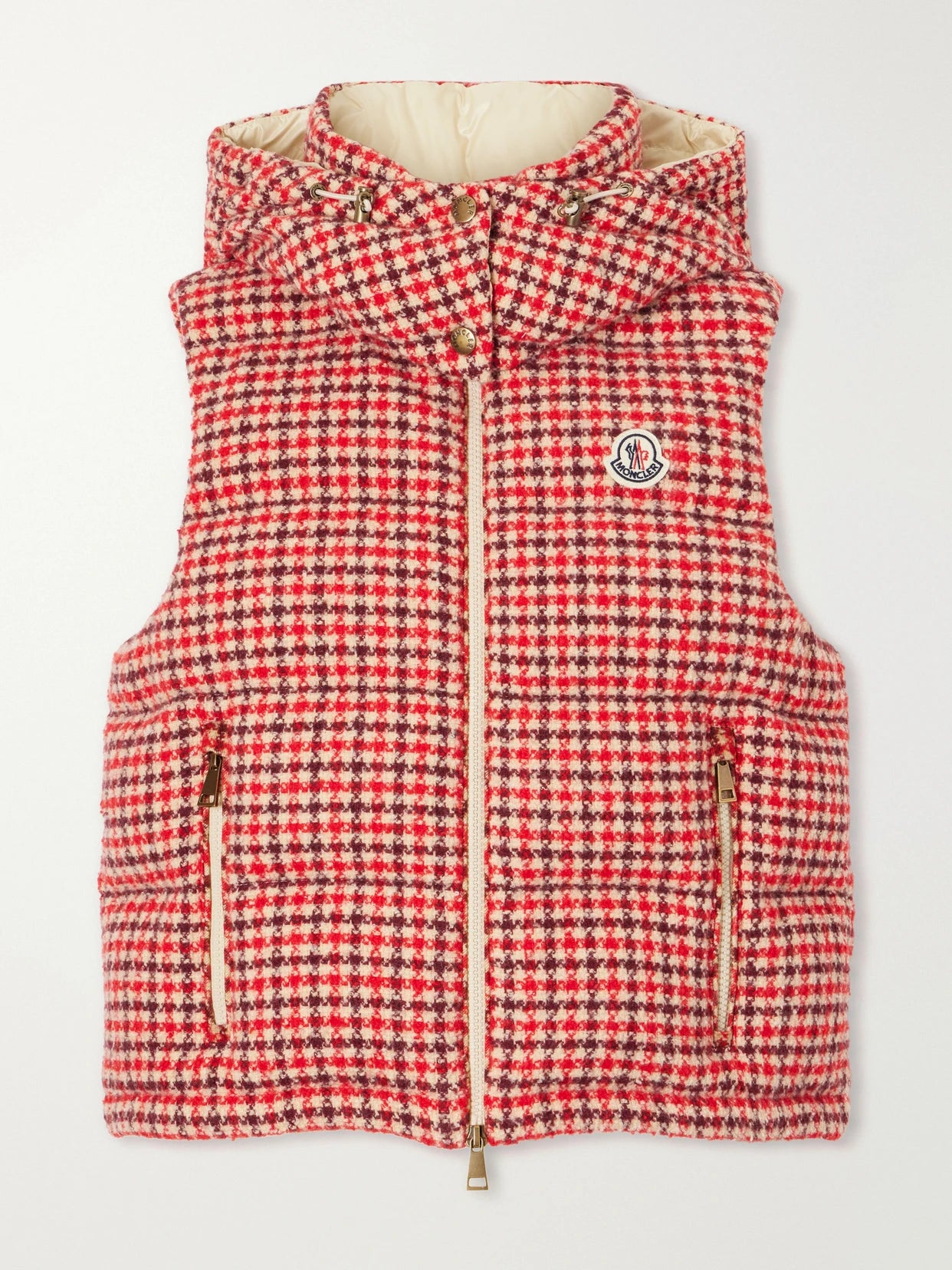 Niverolle Logo-appliquéd Padded Wool-blend Tweed Vest
