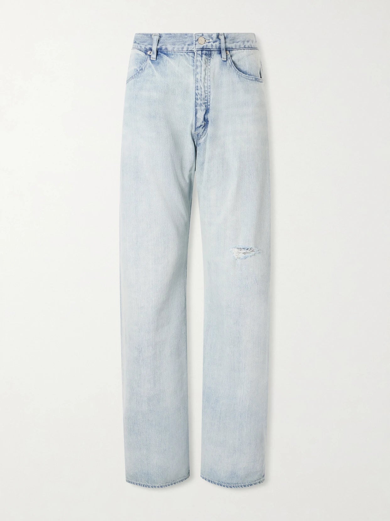 Distressed Wide-leg Jeans