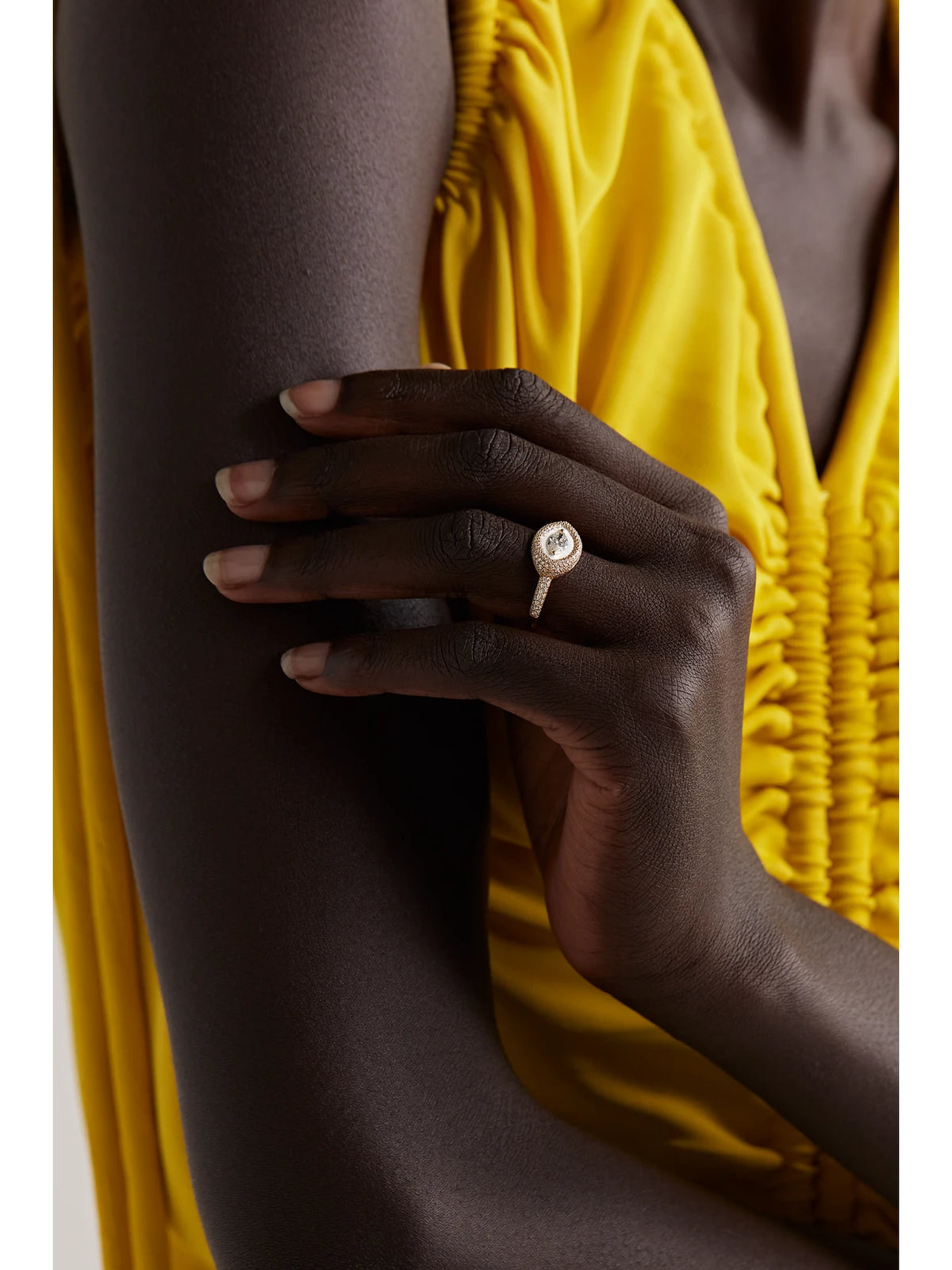 Image of Rings. Product name - 18-karat Gold, Diamond And Enamel Ring in Multi colour by brand - Kamyen