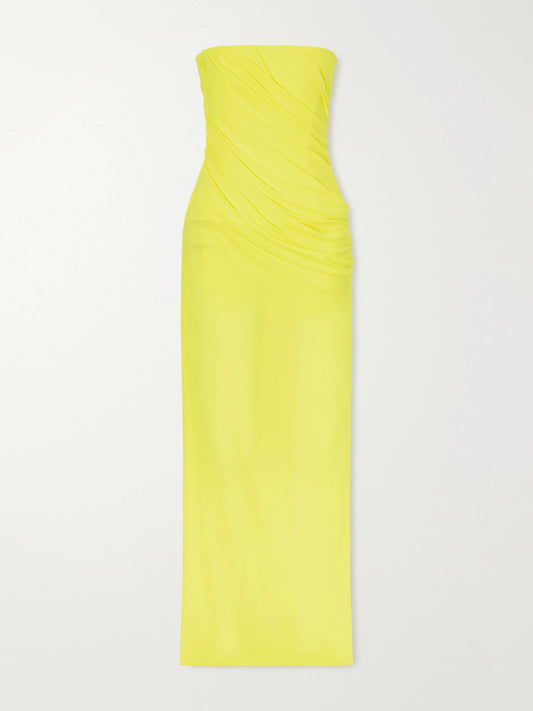 Alex Perry Draped Mesh Midi Dress