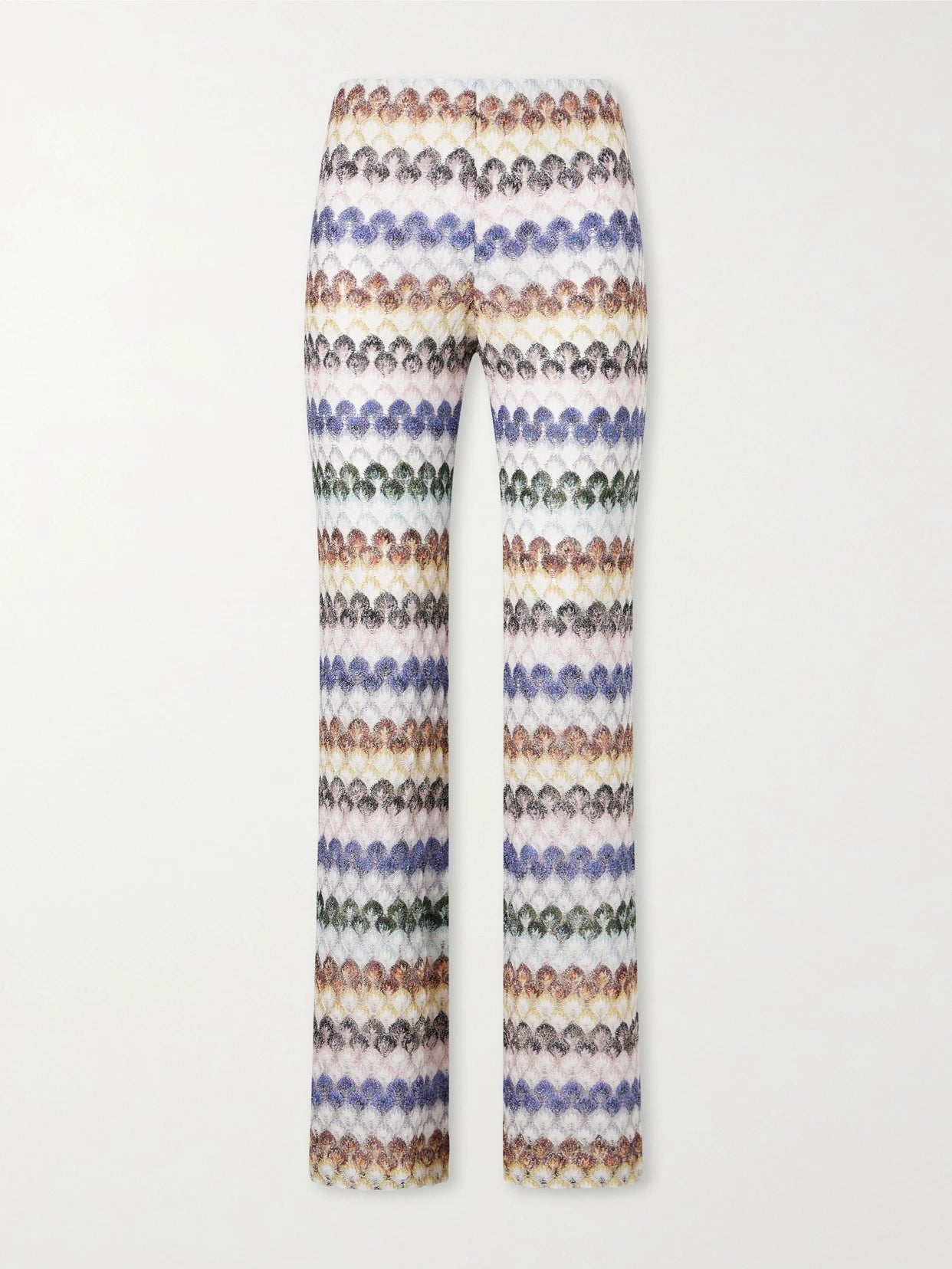Embellished Crochet-knit Flared Pants