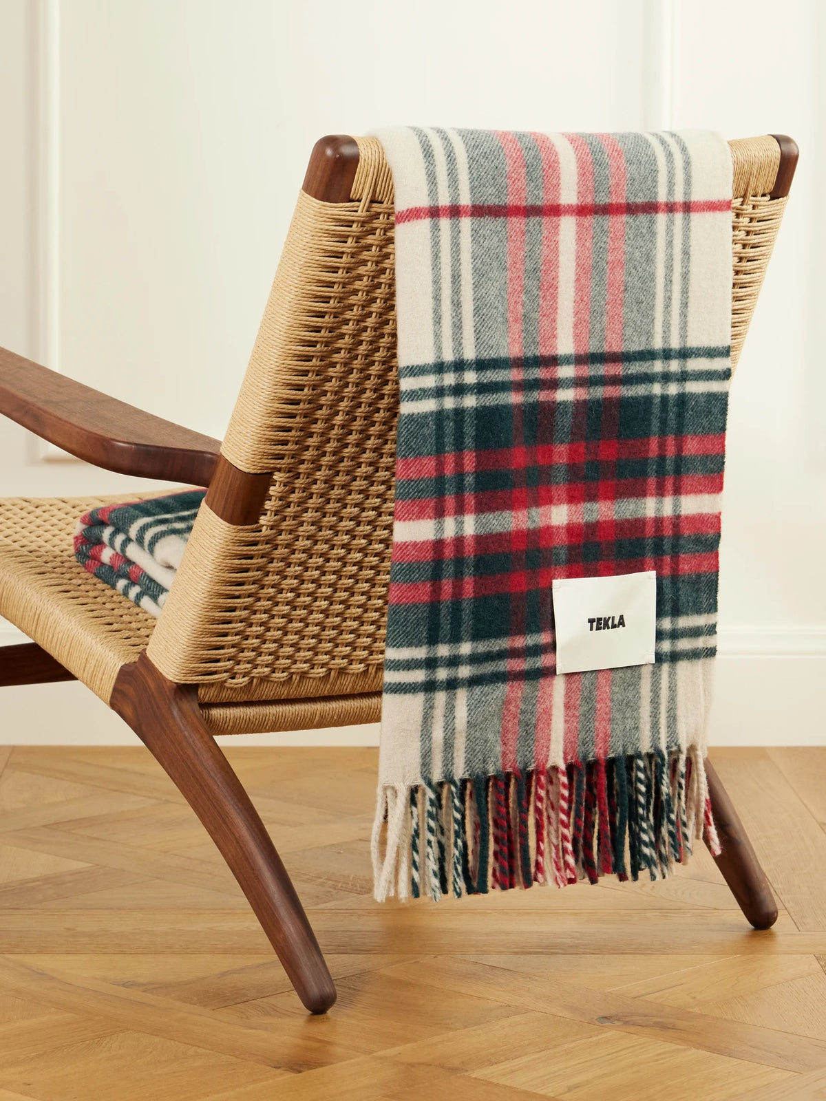 TEKLA Muir Checked Wool Throw