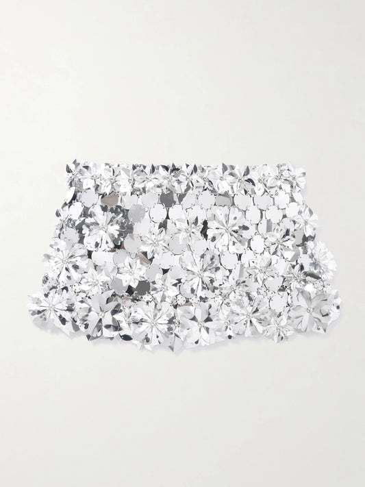 Embellished Chainmail Mini Skirt
