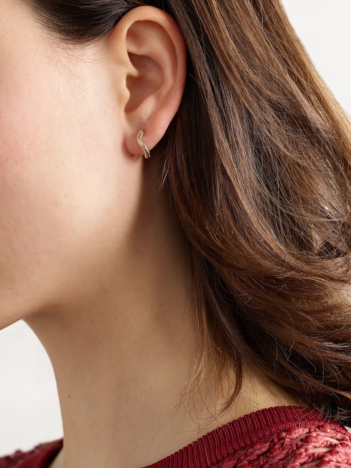 Image of Earrings. Product name - Freddie 14-karat Gold Hoop Earrings in Multi colour by brand - STONE AND STRAND