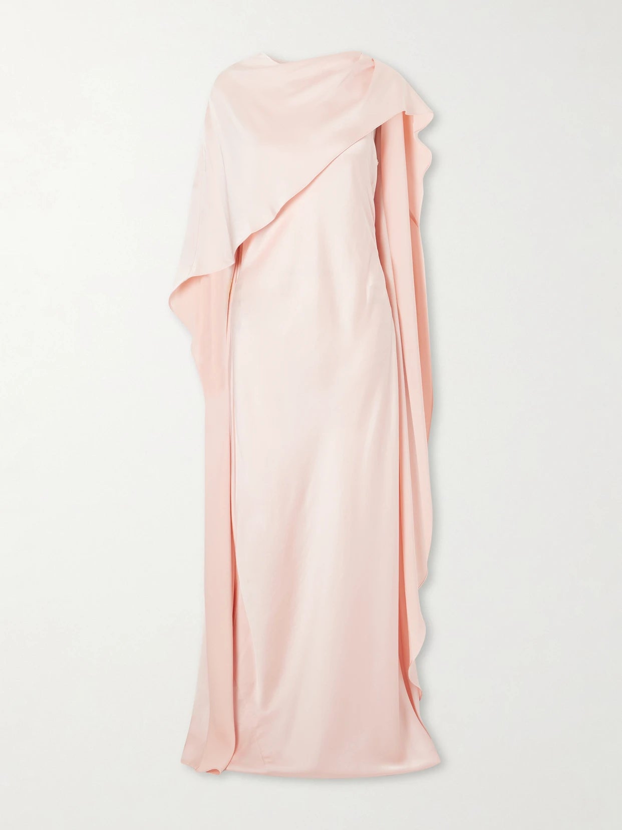 Izel Cape-effect Satin Gown