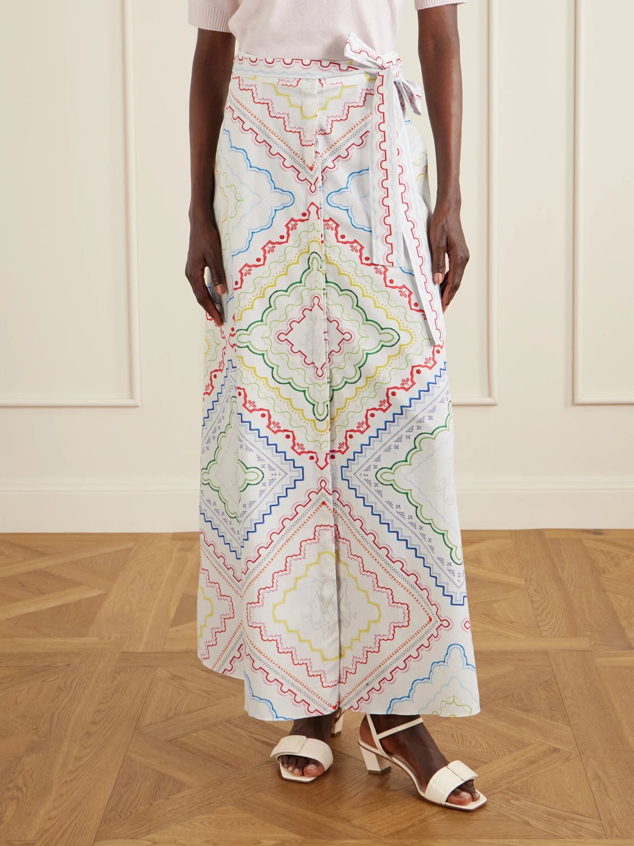 Printed Cotton-blend Midi Coverup