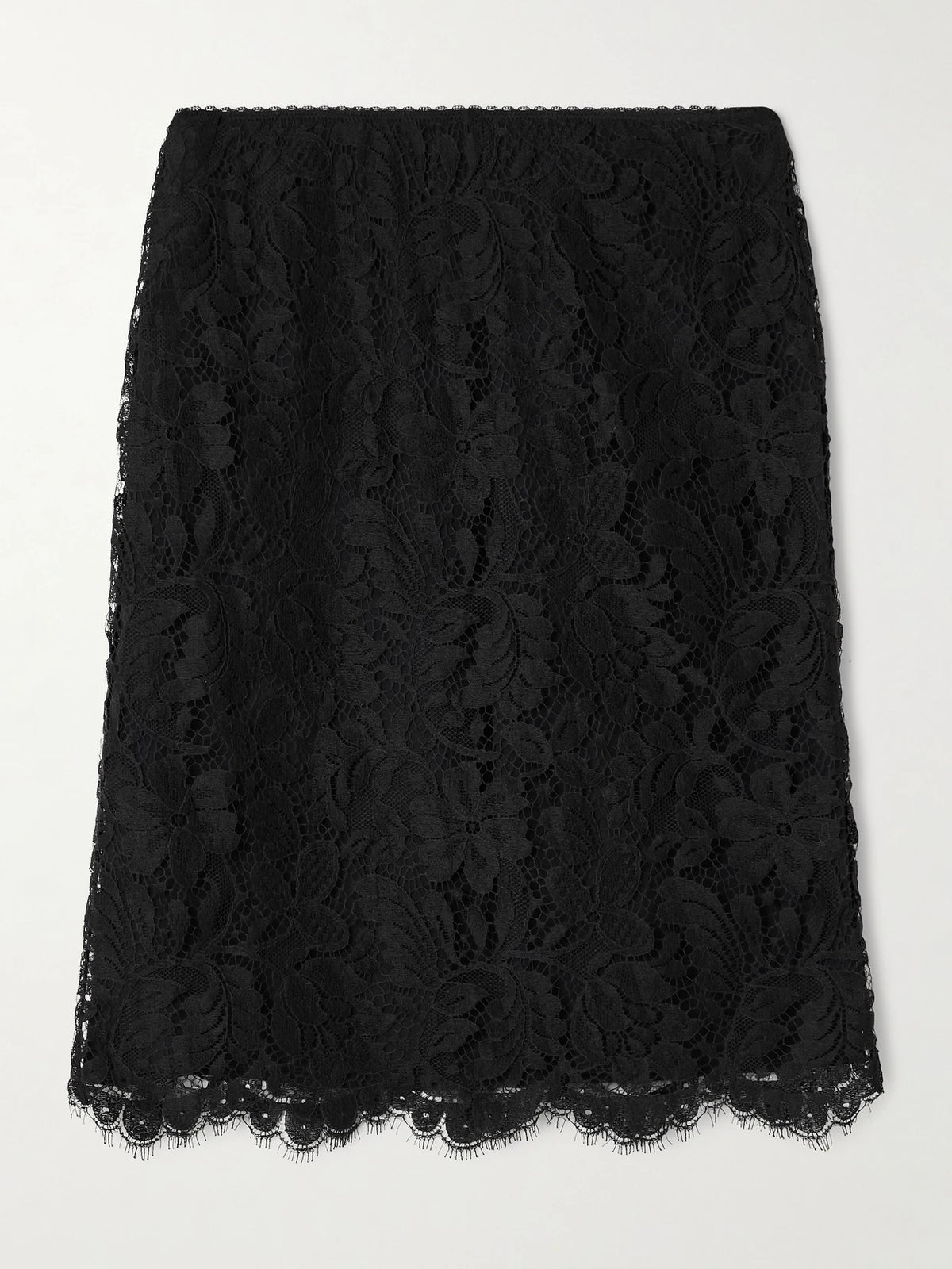 Cotton-blend Lace Midi Skirt