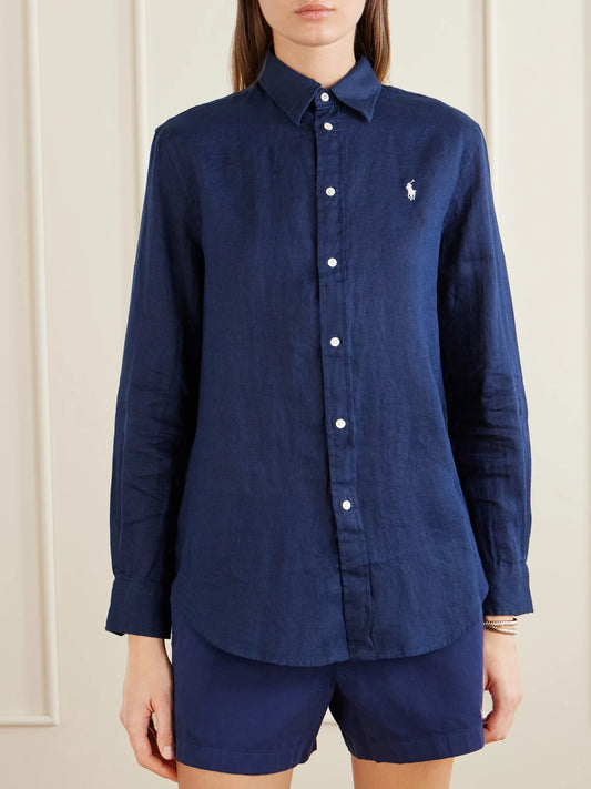 Embroidered Linen Shirt