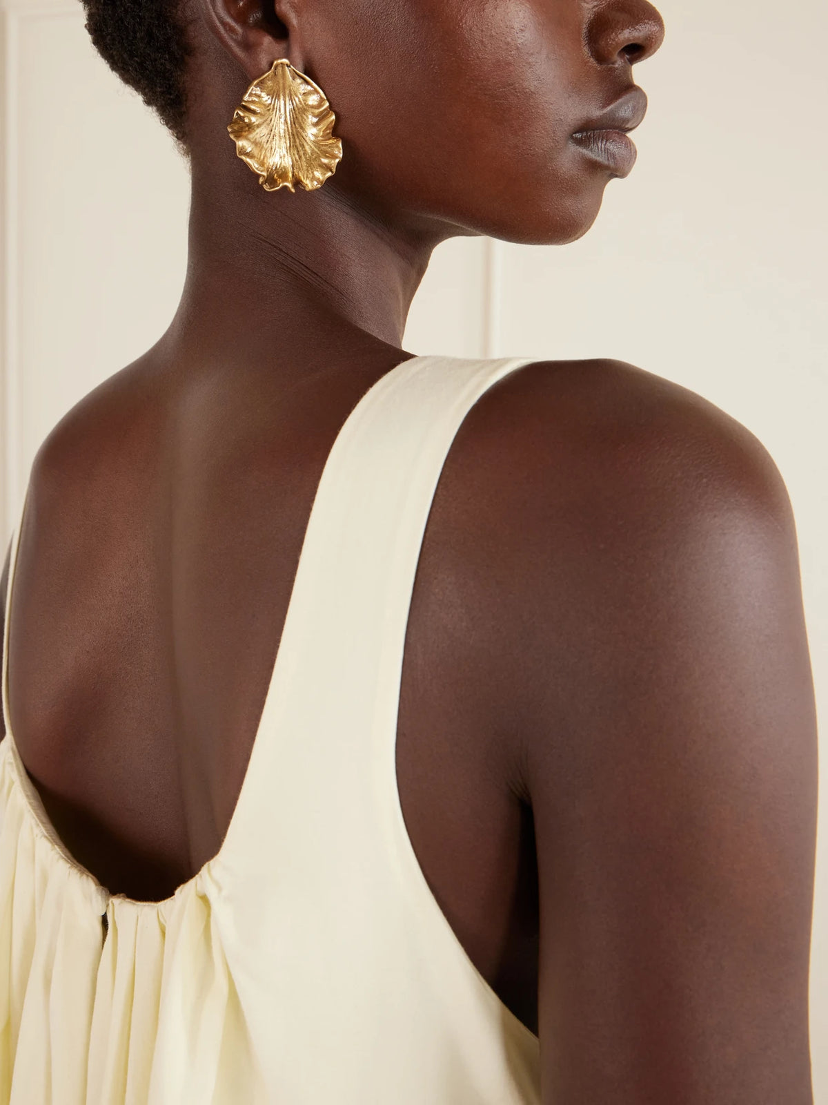 Image of Earrings. Product name - Iris Gold-tone Earrings in Brass colour by brand - Cult Gaia