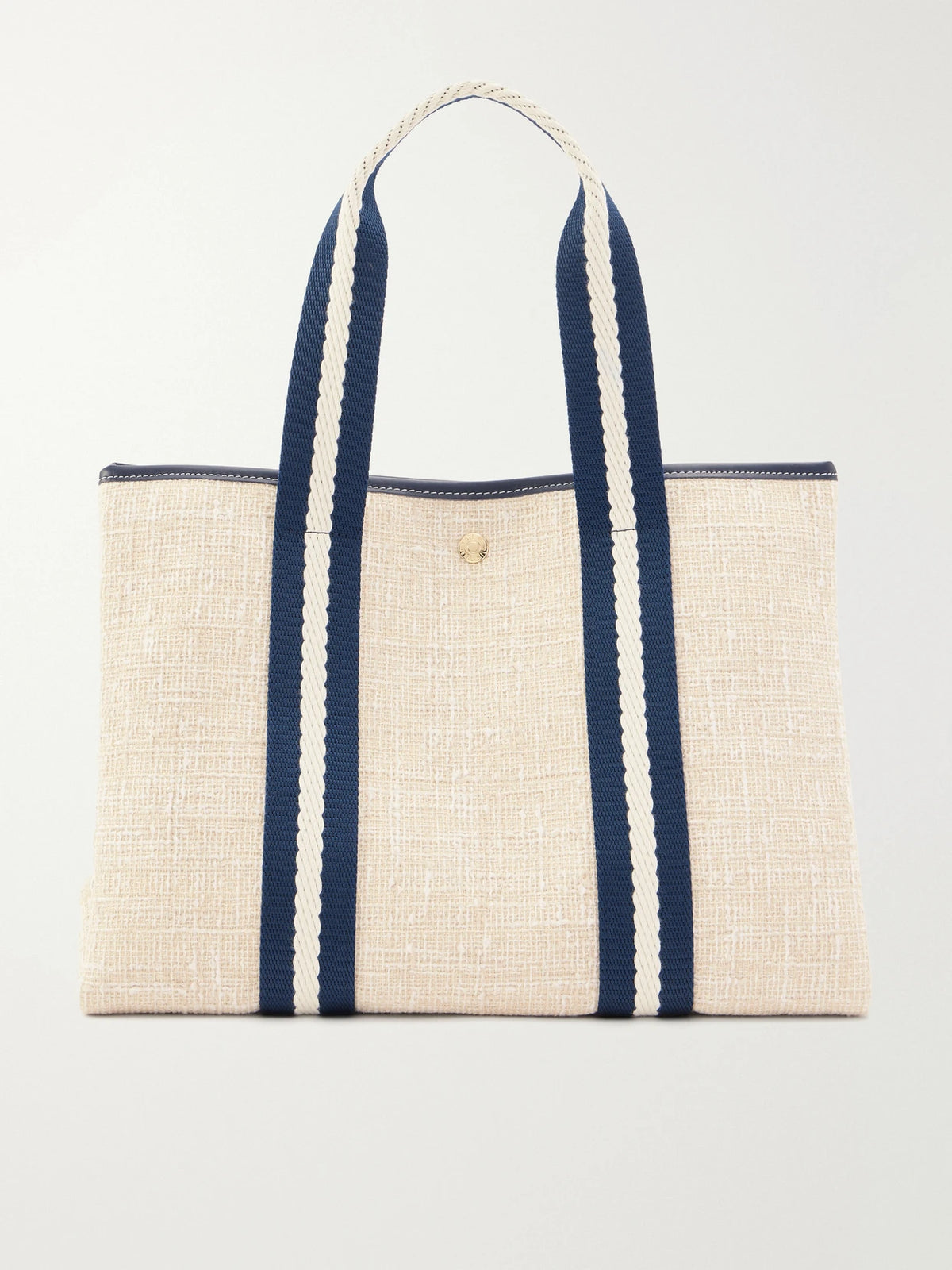Traversée Medium Leather And Webbing-trimmed Tweed Tote
