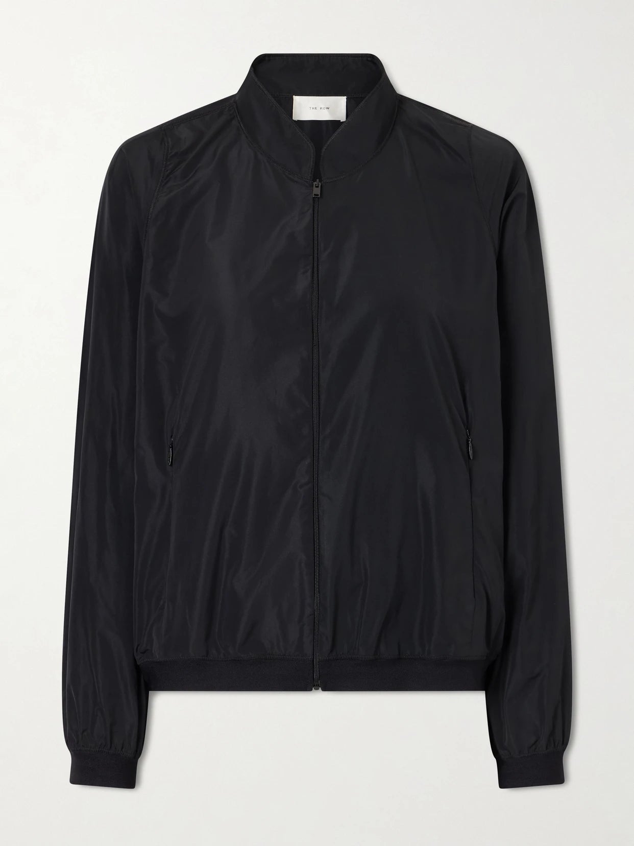 Image of Coats & Jackets. Product name - Odeon Shell Bomber Jacket in Black colour by brand - The Row