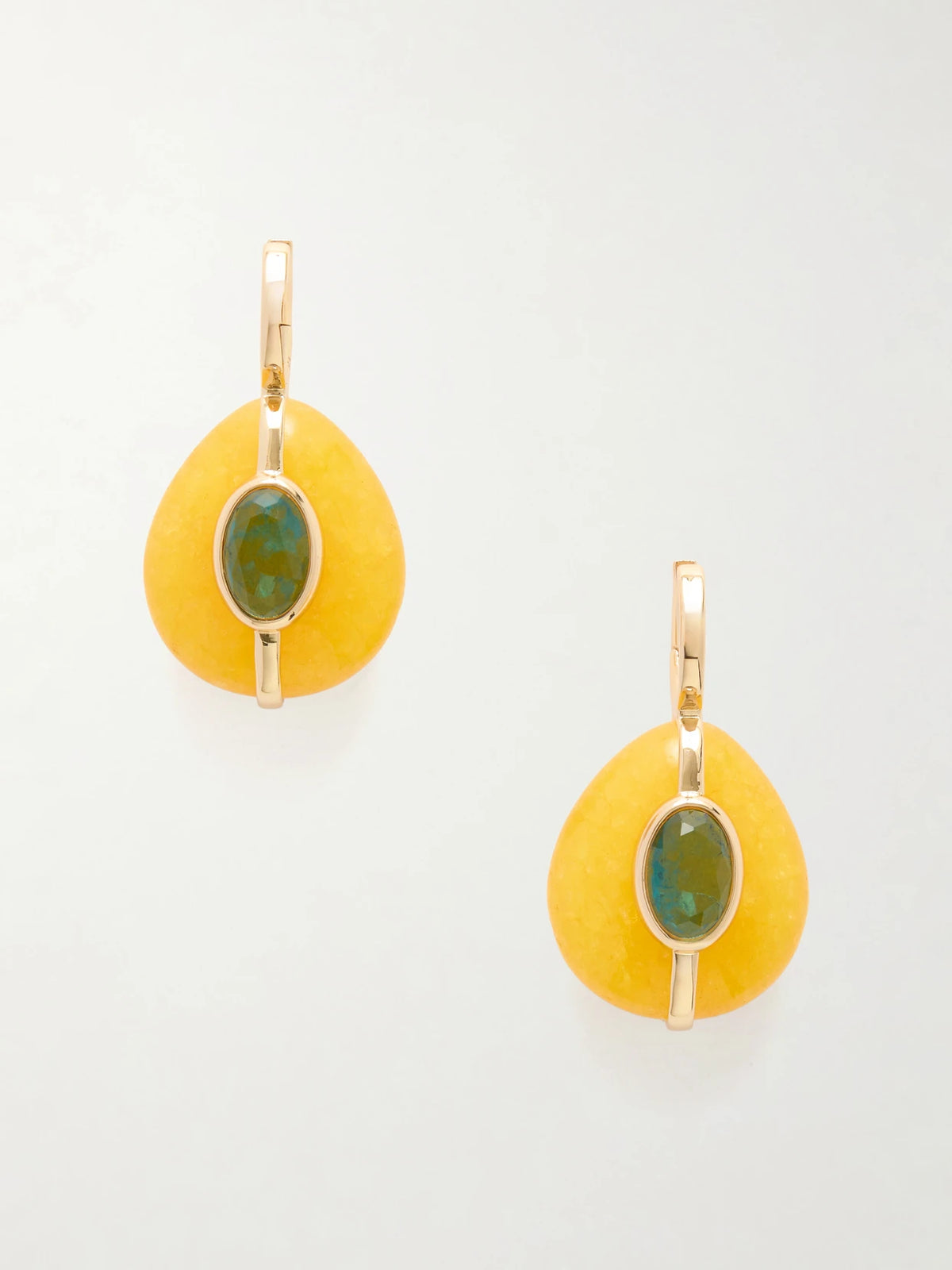 The Stone Pebble Gold-tone Crystal Earrings