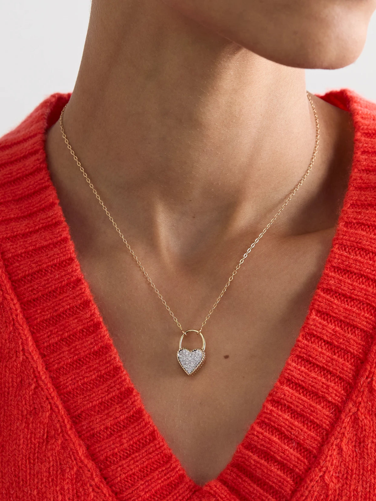Image of Necklaces. Product name - Cadenas Coeur 9 And 18-karat Gold Diamond Necklace in Multi colour by brand - Yvonne Léon