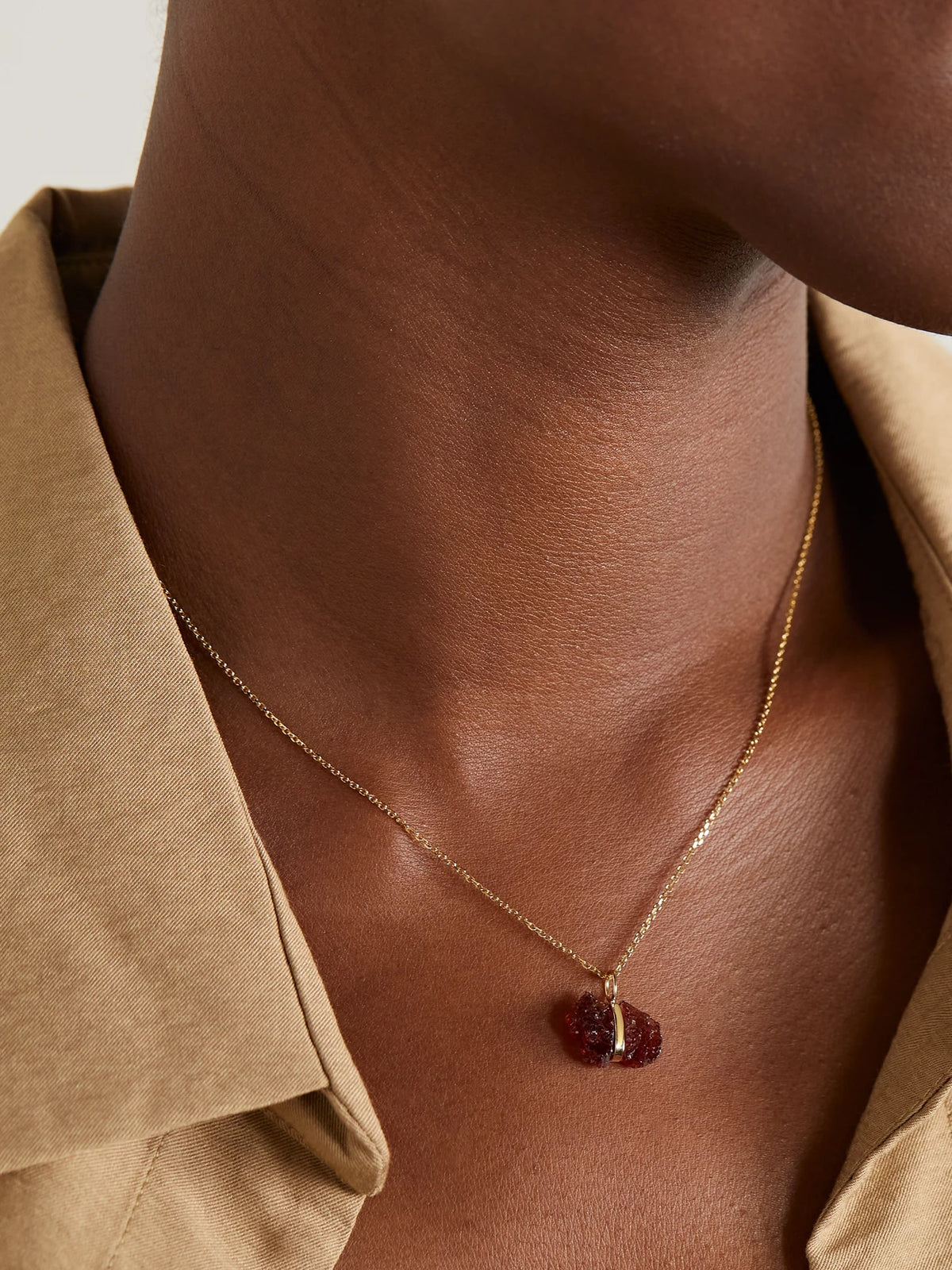 Image of Necklaces. Product name - + Net Sustain Birthstone 14-karat Gold Multi-stone Necklace in January colour by brand - JIA JIA