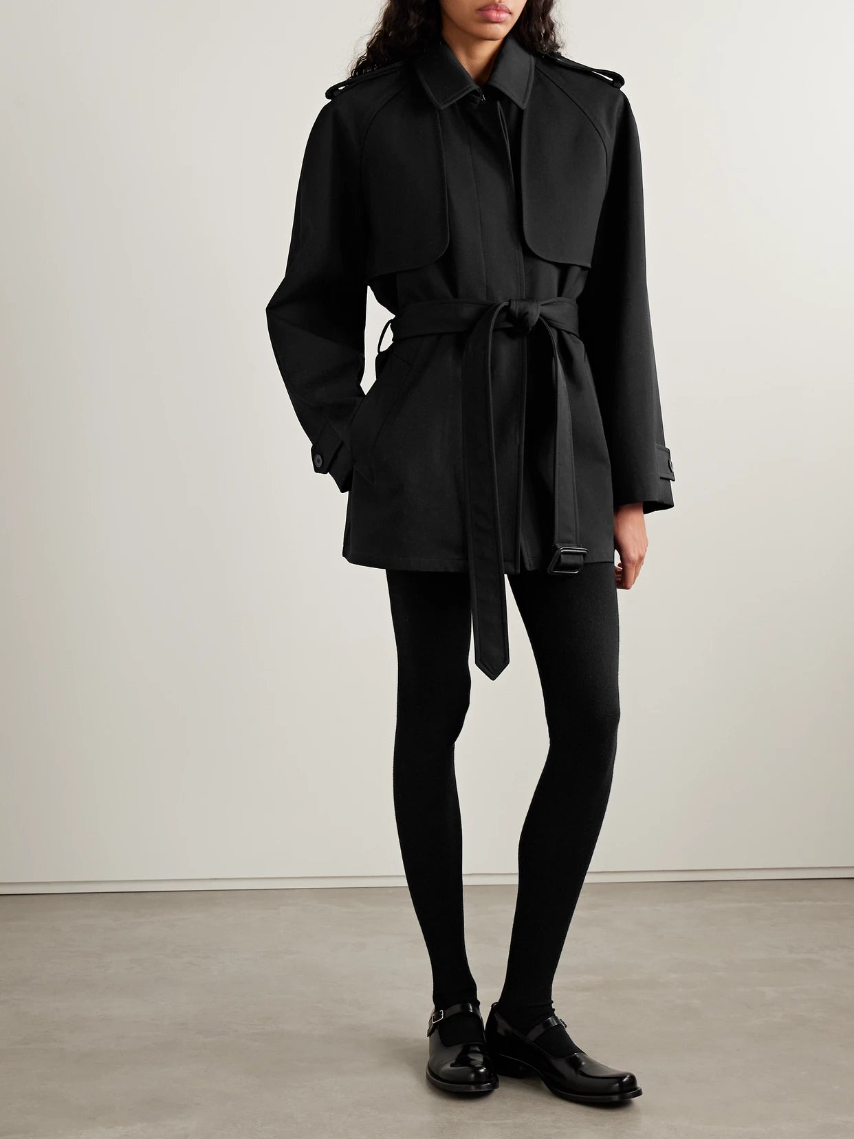 Image of Lingerie. Product name - Mimi Stretch-knit Tights in Black colour by brand - The Row