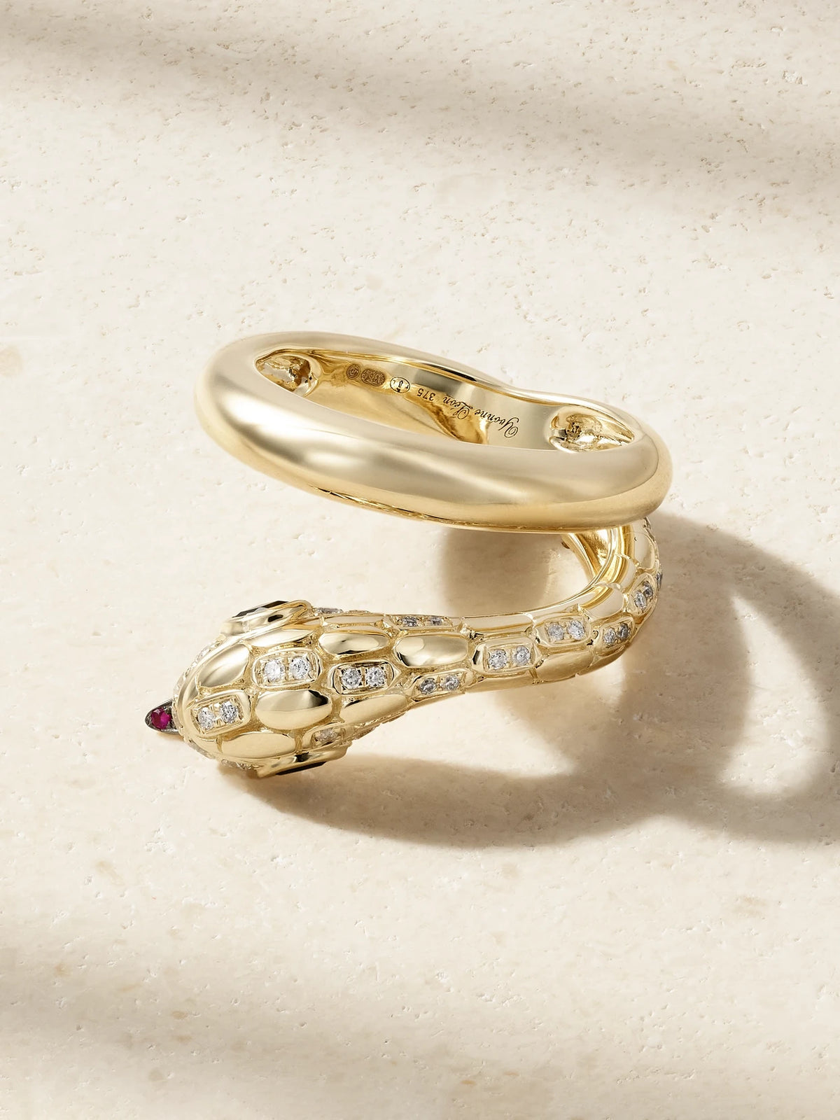 Python 9-karat Gold Multi-stone Ring