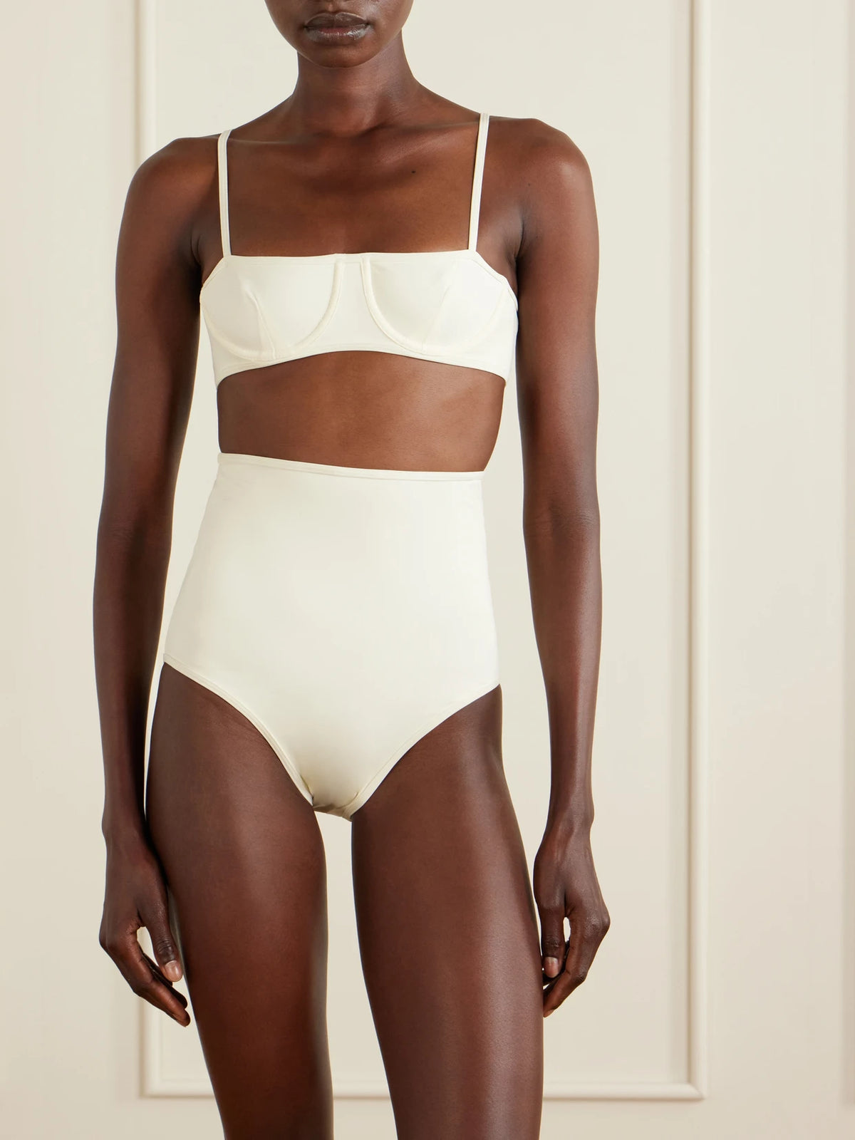 Image of Swimwear. Product name - Bikini Briefs in Ecru colour by brand - TOTEME
