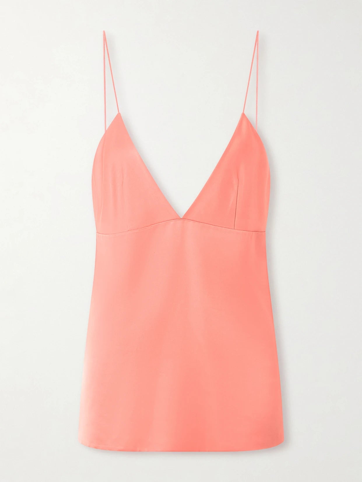 Image of Blouses. Product name - Timy Satin Camisole in Pink colour by brand - KHAITE