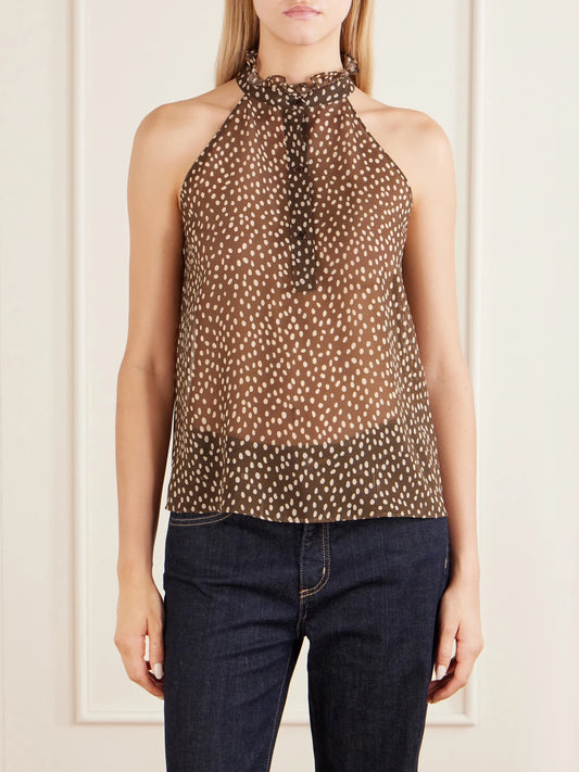 Nili Lotan Daniella Silk Halterneck Blouse