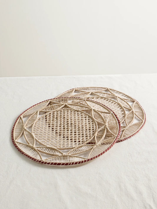 Set Of Two Raffia Placemats