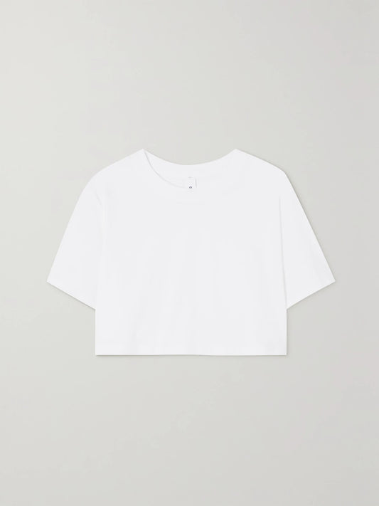 Image of T-Shirts. Product name - All Yours Pima Cotton T-shirt in White colour by brand - lululemon
