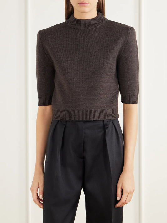 Willy Chavarria Chavela Cropped Wool Sweater