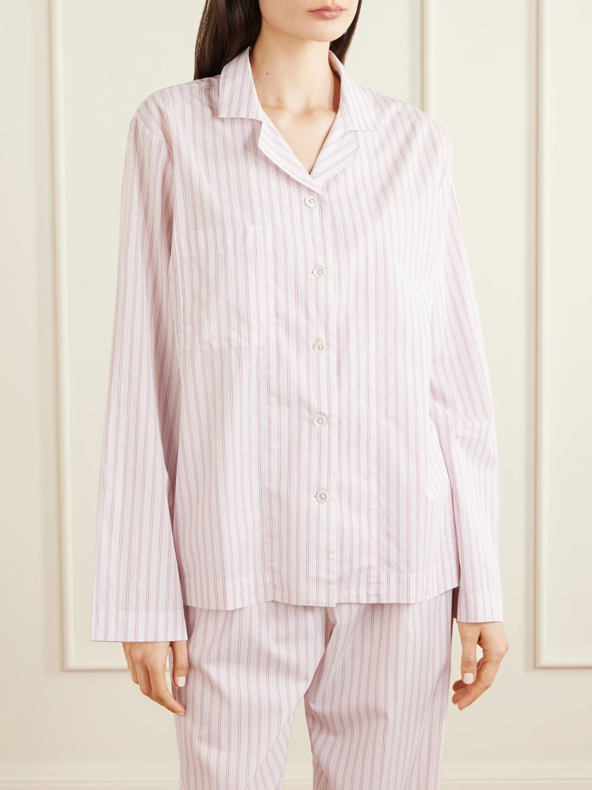TEKLA Striped Organic Cotton Shirt