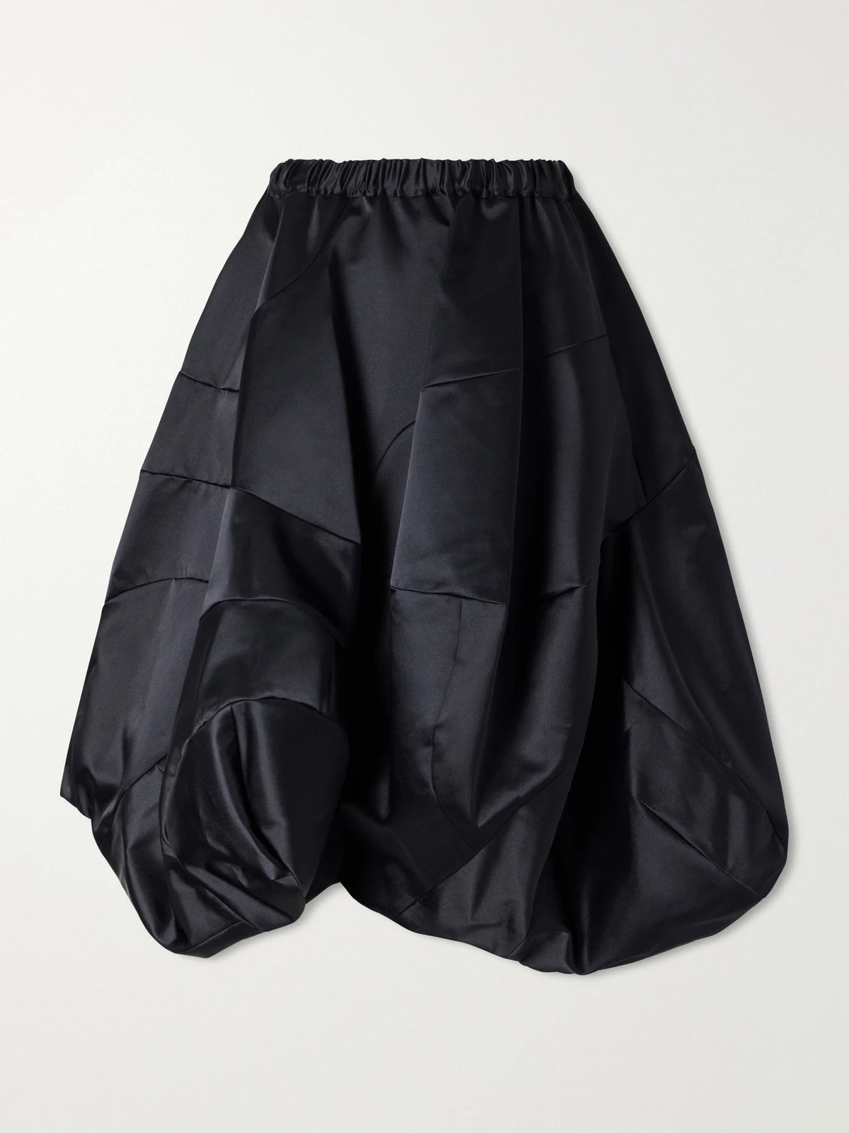Comme des Garçons Gathered Satin Midi Skirt