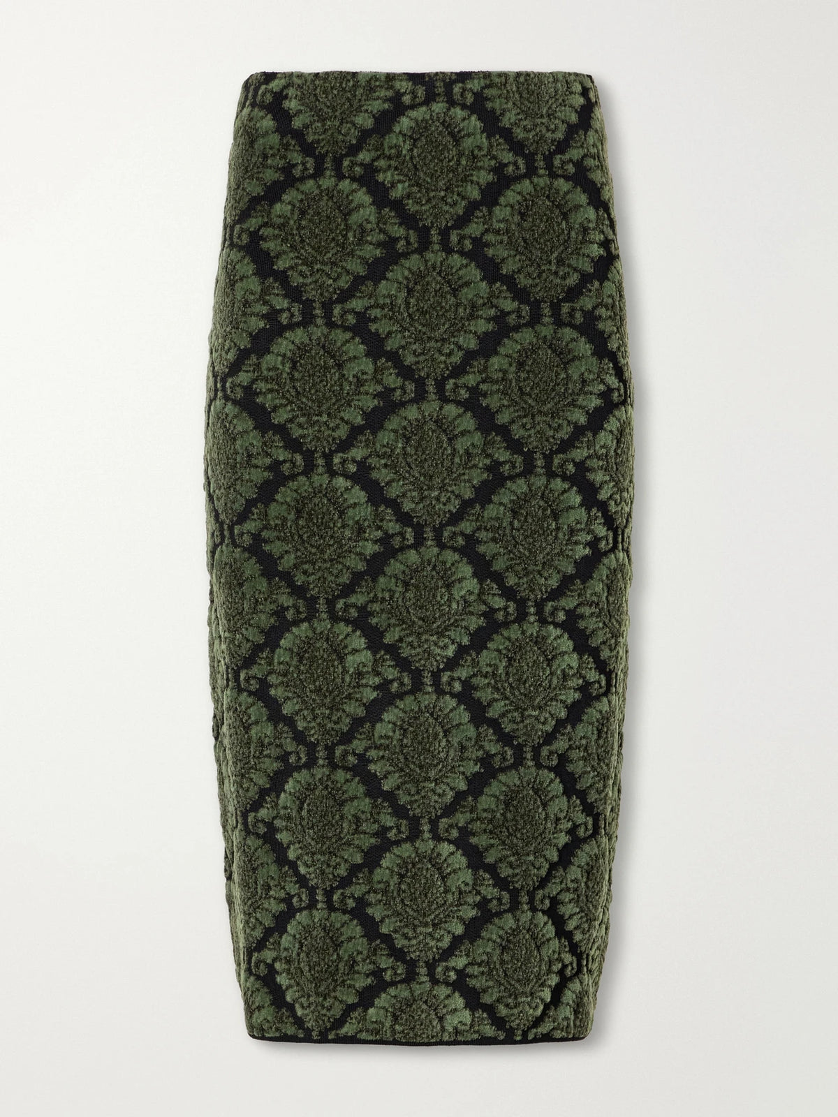 SHUSHU/TONG Cotton-blend Pile-jacquard Knee-length Skirt