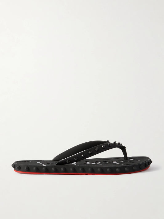 Super Loubi Studded Rubber Flip Flops