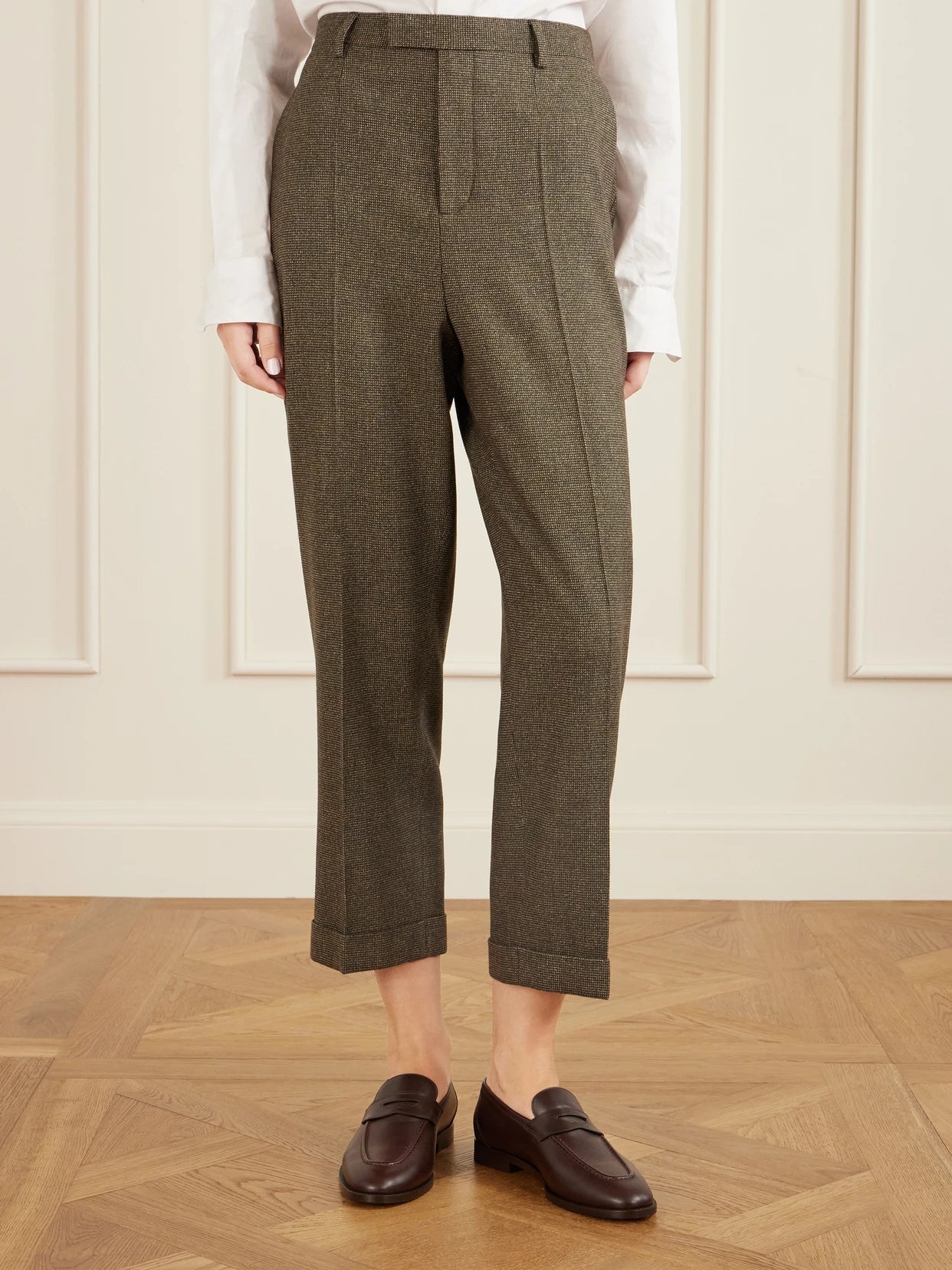 Louis Cropped Wool And Cashmere-blend Straight-leg Pants