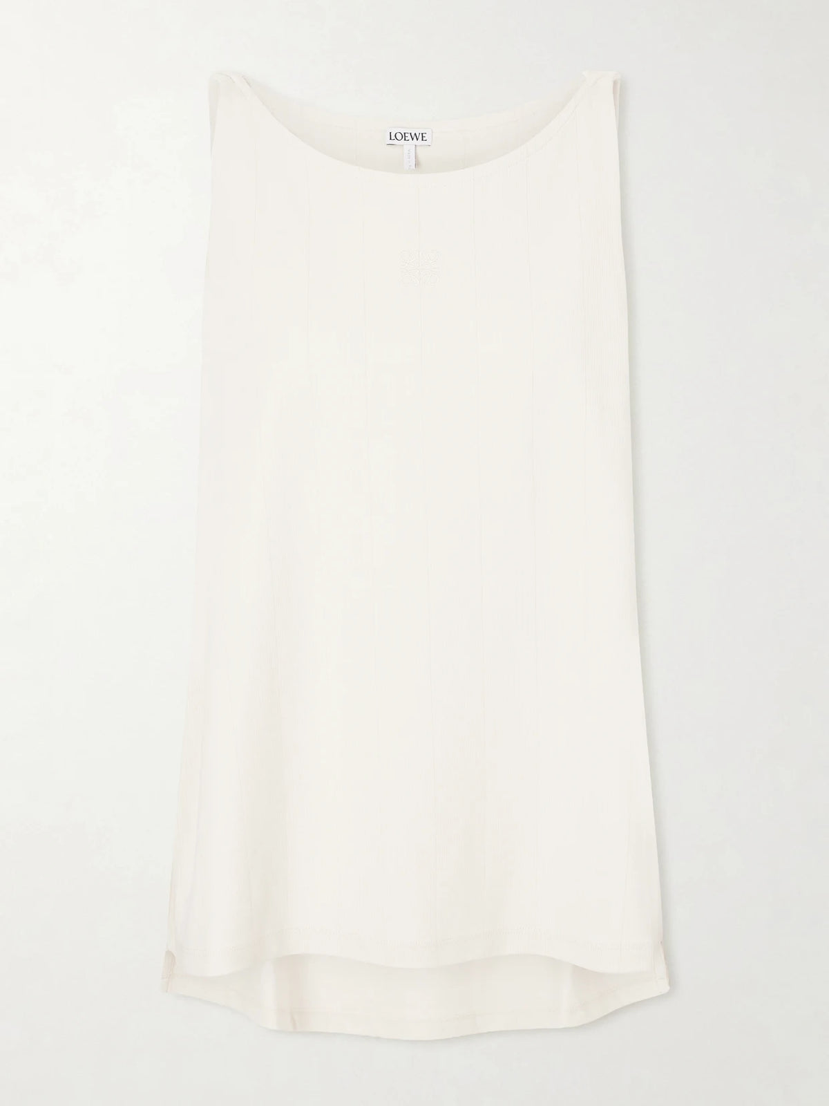 LOEWE Anagram Embroidered Ribbed-knit Tank Top
