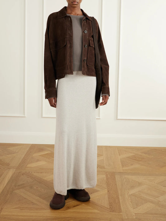Image of Boots. Product name - Tamia 70 Cable-knit Wool And Suede Chelsea Boots in Chocolate colour by brand - Jimmy Choo