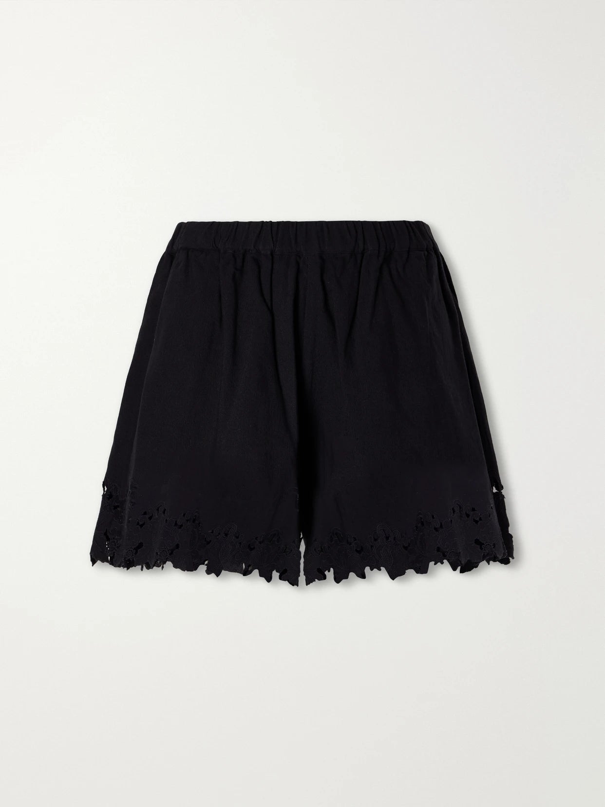 Eleannora Embroidered Cotton And Linen-blend Shorts