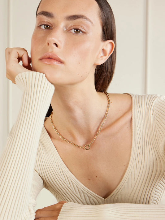 Image of Necklaces. Product name - Dy Mercer 18-karat Gold Necklace in Multi colour by brand - David Yurman