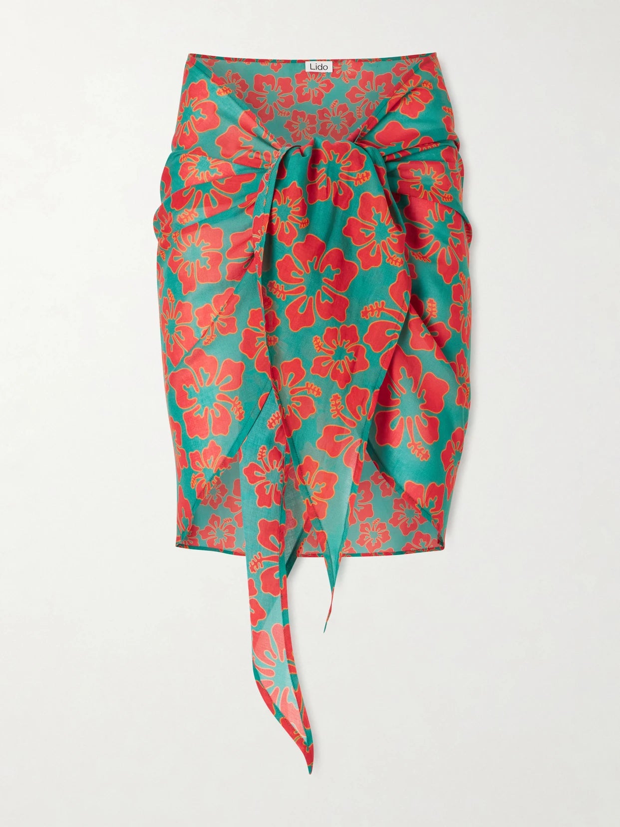 Floral-print Cotton-voile Sarong