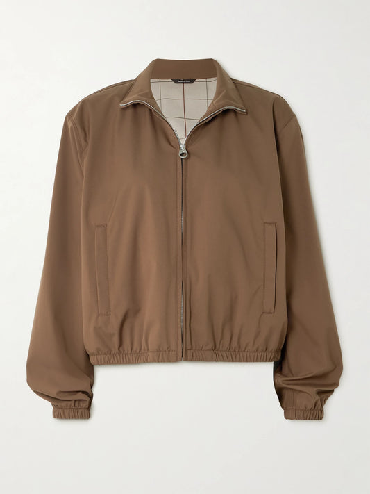 Image of Coats & Jackets. Product name - Shell Bomber Jacket in Brown colour by brand - Loro Piana