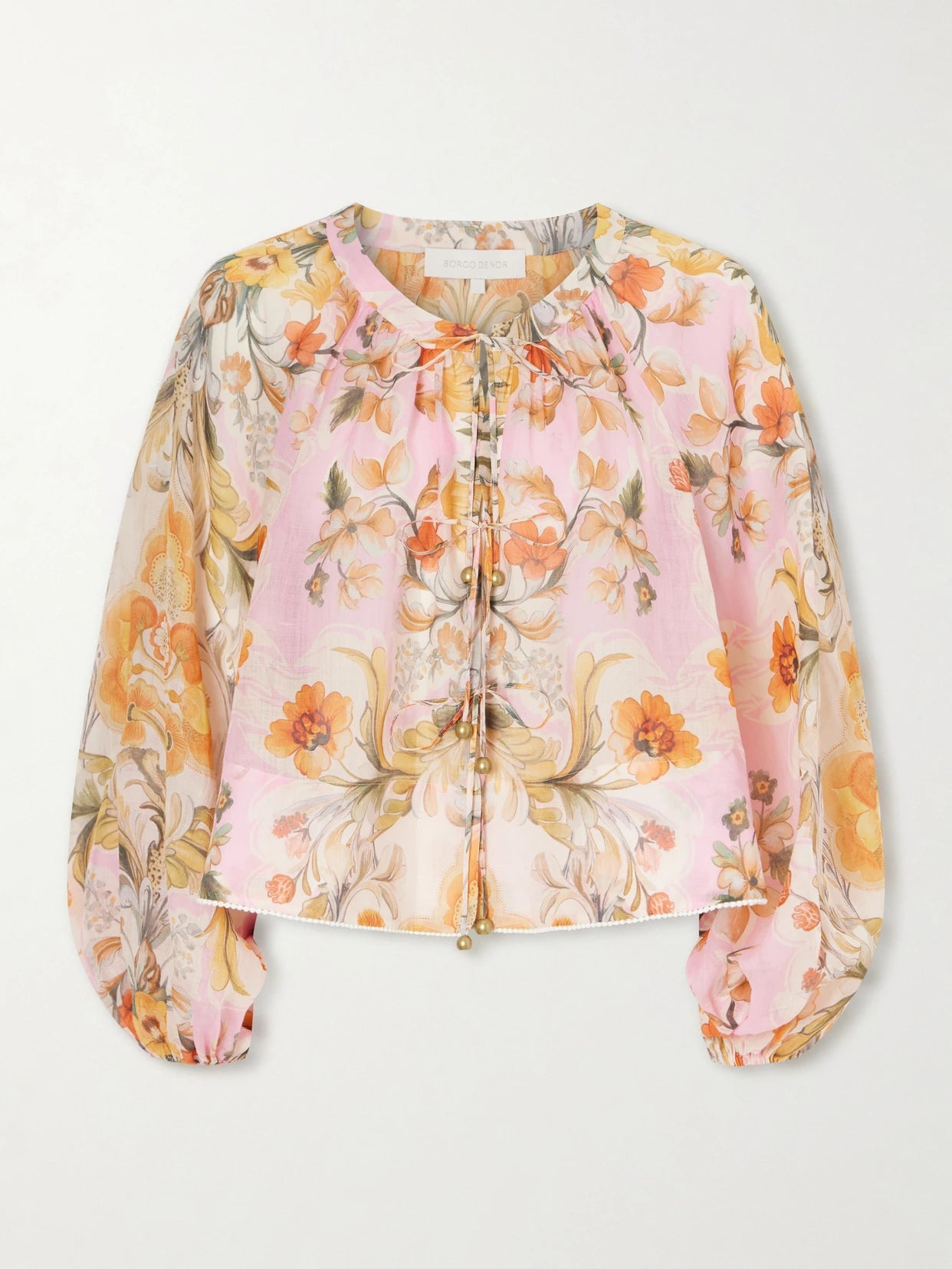 Henri Ramie Floral Blouse