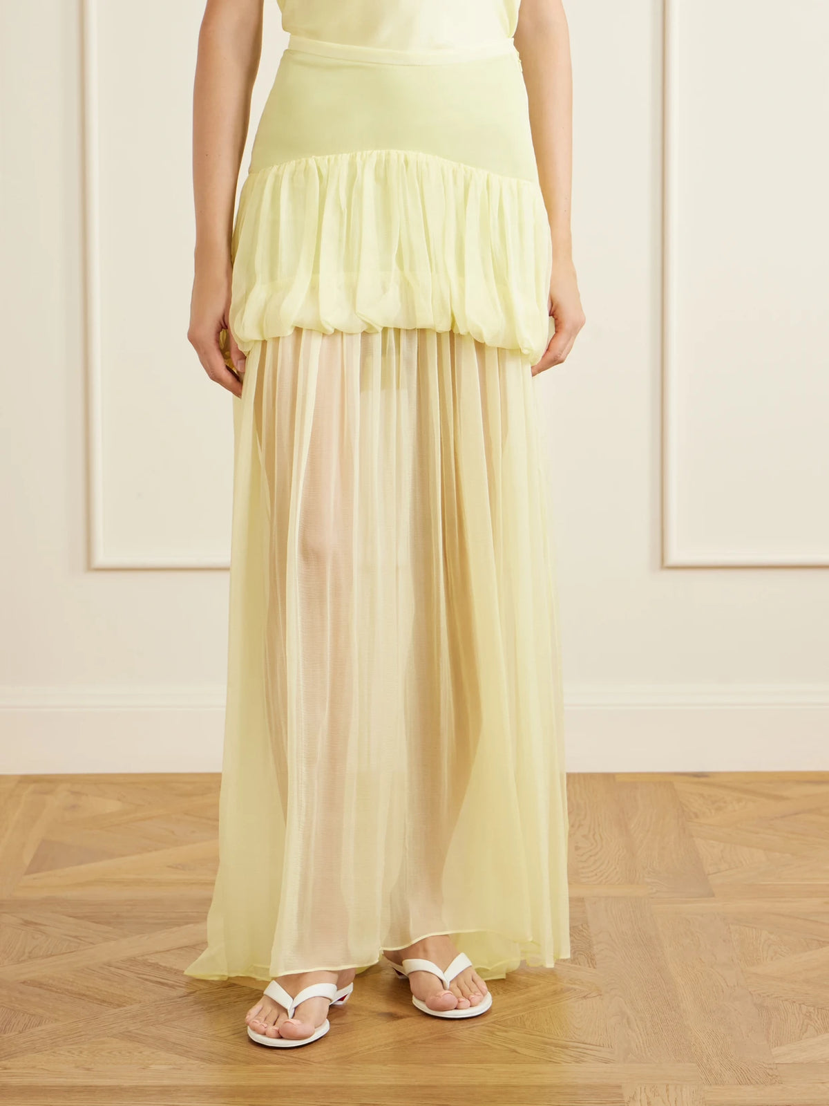 LIBEROWE Silk-chiffon Maxi Skirt