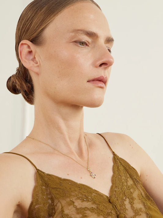 Image of Necklaces. Product name - Resilience Blossoms 18-karat Gold, Amethyst And Diamond Pendant Necklace in Multi colour by brand - FoundRae
