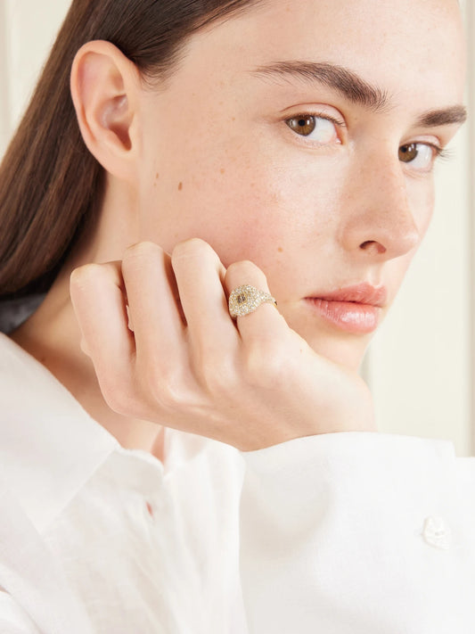 Image of Rings. Product name - 18-karat Gold Diamond Ring in Multi colour by brand - SHAY
