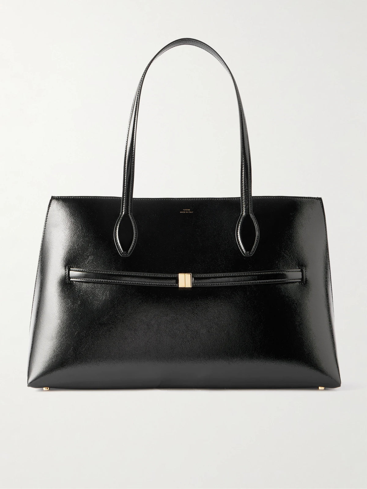 Naplack Crinkled Patent-leather Tote
