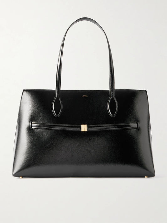 Naplack Crinkled Patent-leather Tote