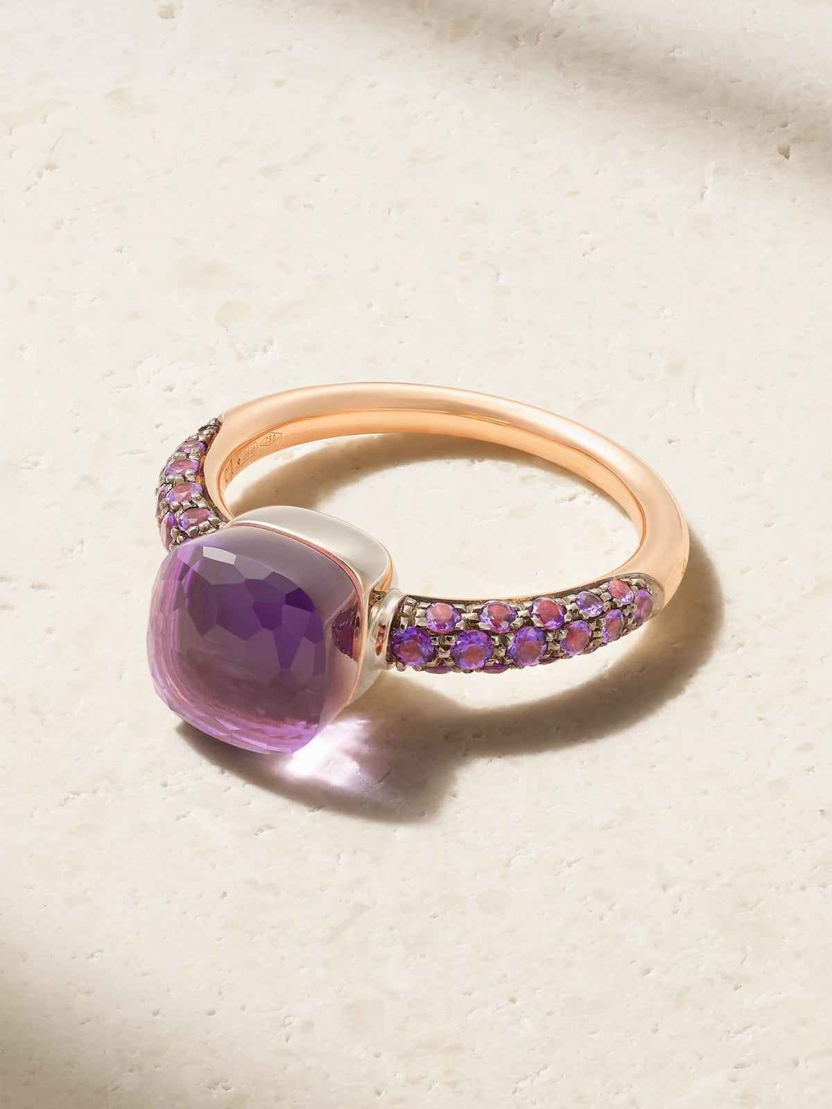 Nudo Classic Rhodium-plated 18-karat Rose And White Gold Multi-stone Ring