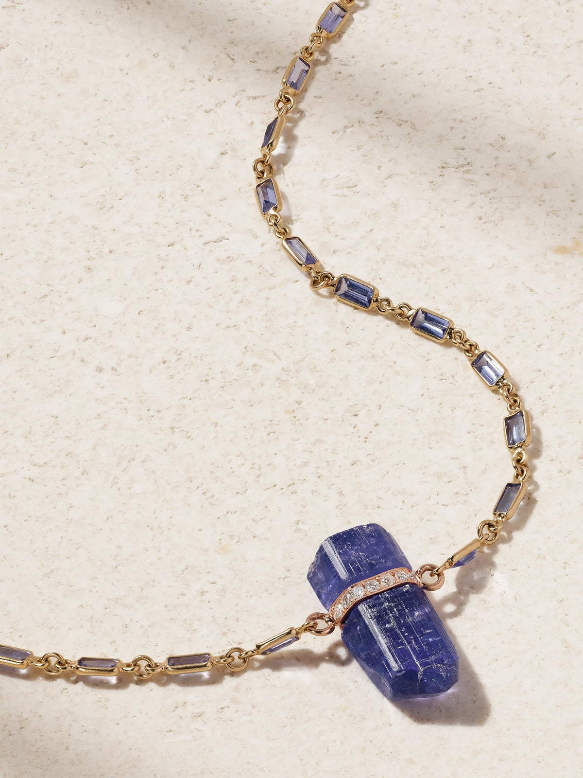14-karat Gold, Tanzanite And Diamond Necklace