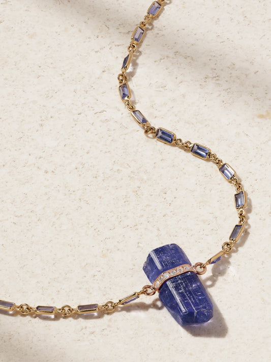 14-karat Gold, Tanzanite And Diamond Necklace