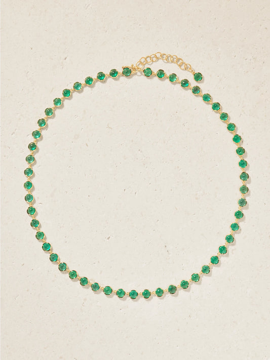 18-karat Gold Emerald Necklace