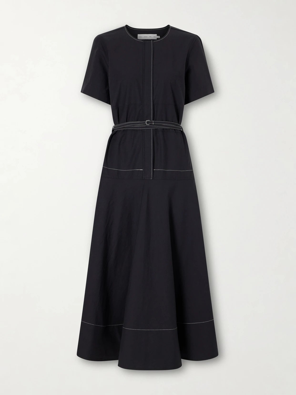 Elizabeth Belted Poplin Maxi Dress